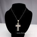 silver cz pave cross charm pendant jewelry